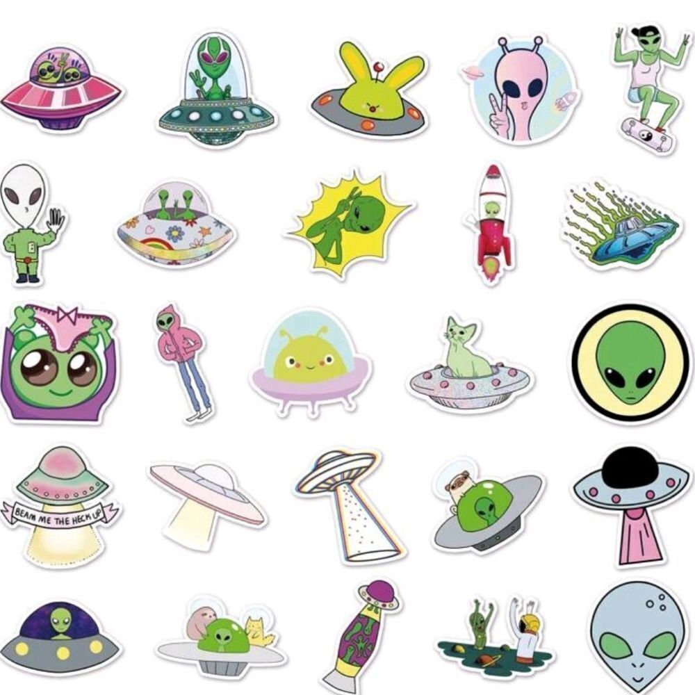 Colorful Alien 👽 Stickers - Picture 4 of 5